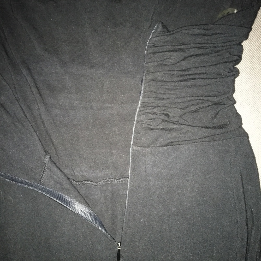 Black stretchy strapless midi dress - Picture 4 of 8